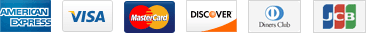 Accepted payment methods: American Express, Visa, Mastercard, Discover, Diners Club, JCB
